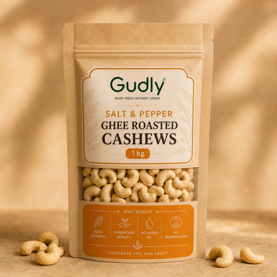 Salt & Pepper Ghee-Roasted Cashews