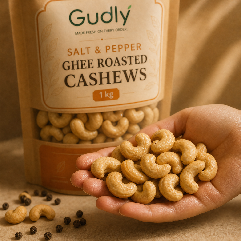 Salt & Pepper Ghee-Roasted Cashews