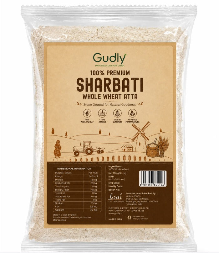 Sharbati Whole Wheat Atta