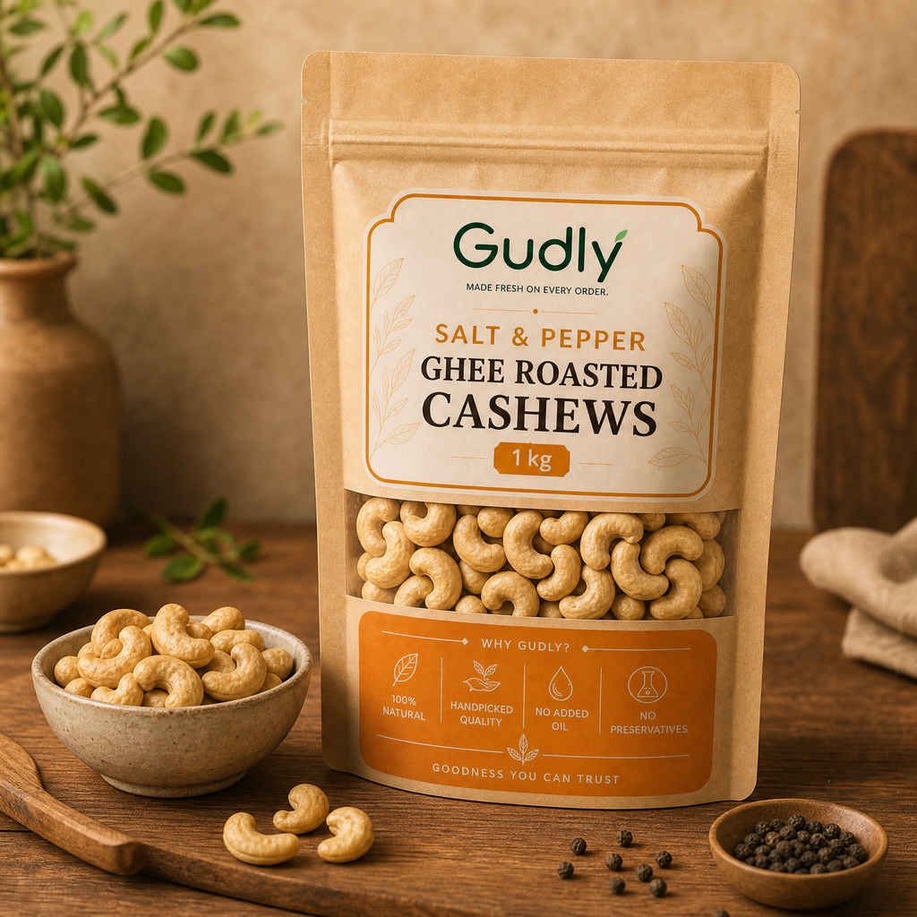 Salt & Pepper Ghee-Roasted Cashews
