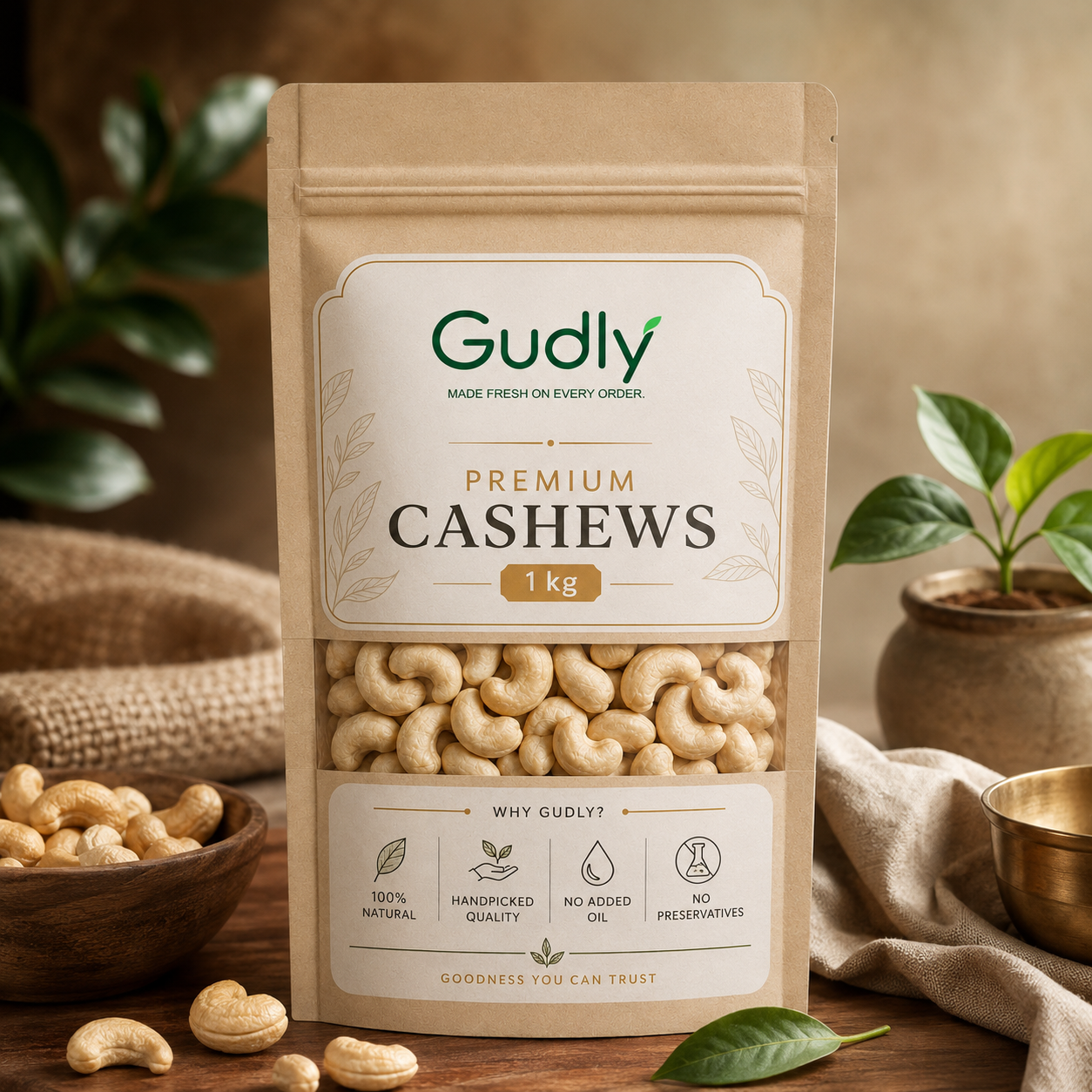 Hand-Picked Whole Cashews